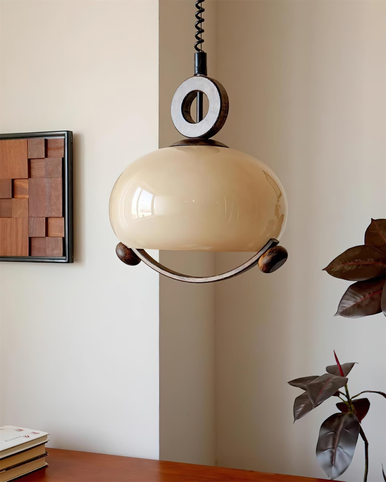 Briette Suspension Lampe Bois Arrondi Vintage - Neutralighting