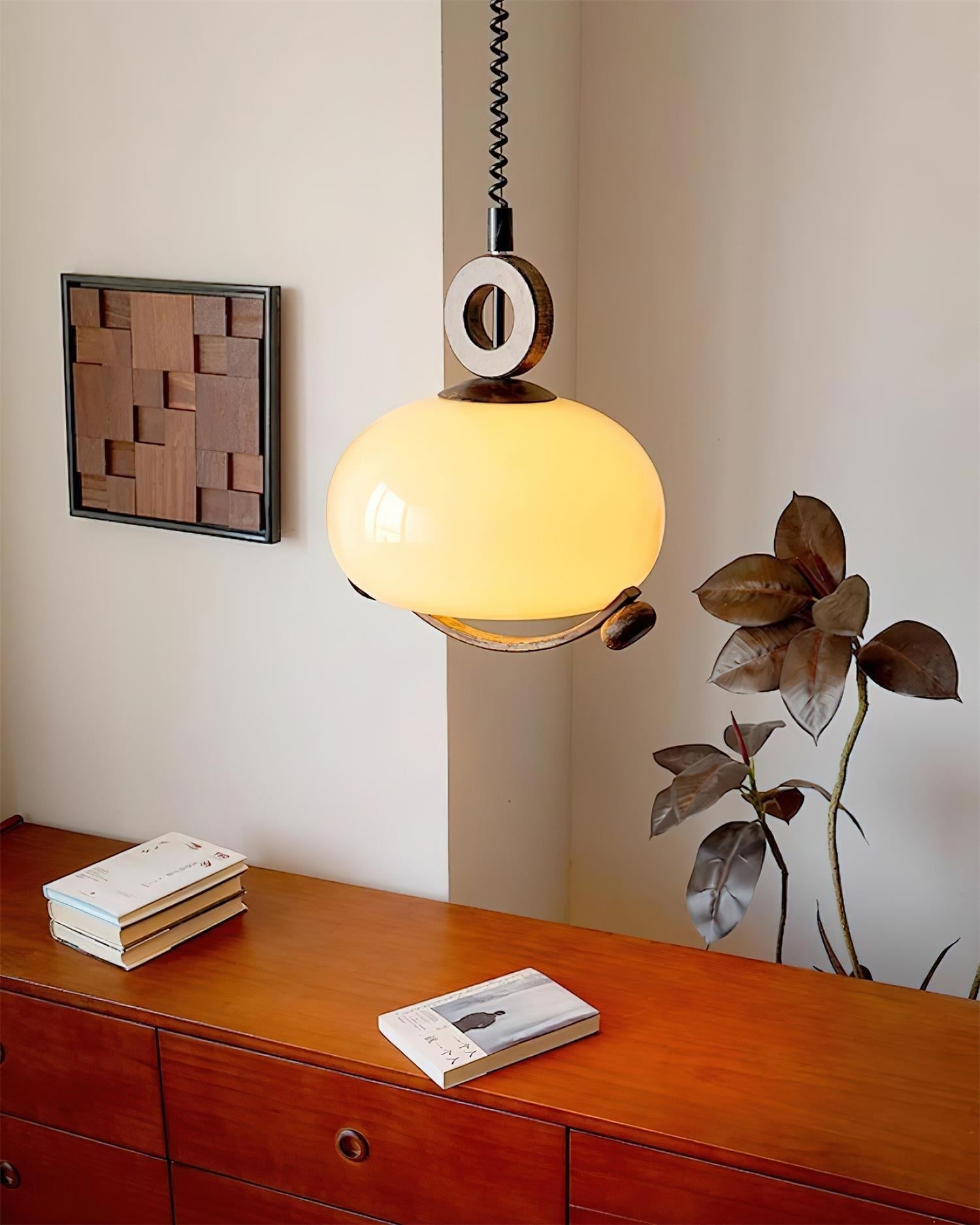 Briette Suspension Lampe Bois Arrondi Vintage - Neutralighting