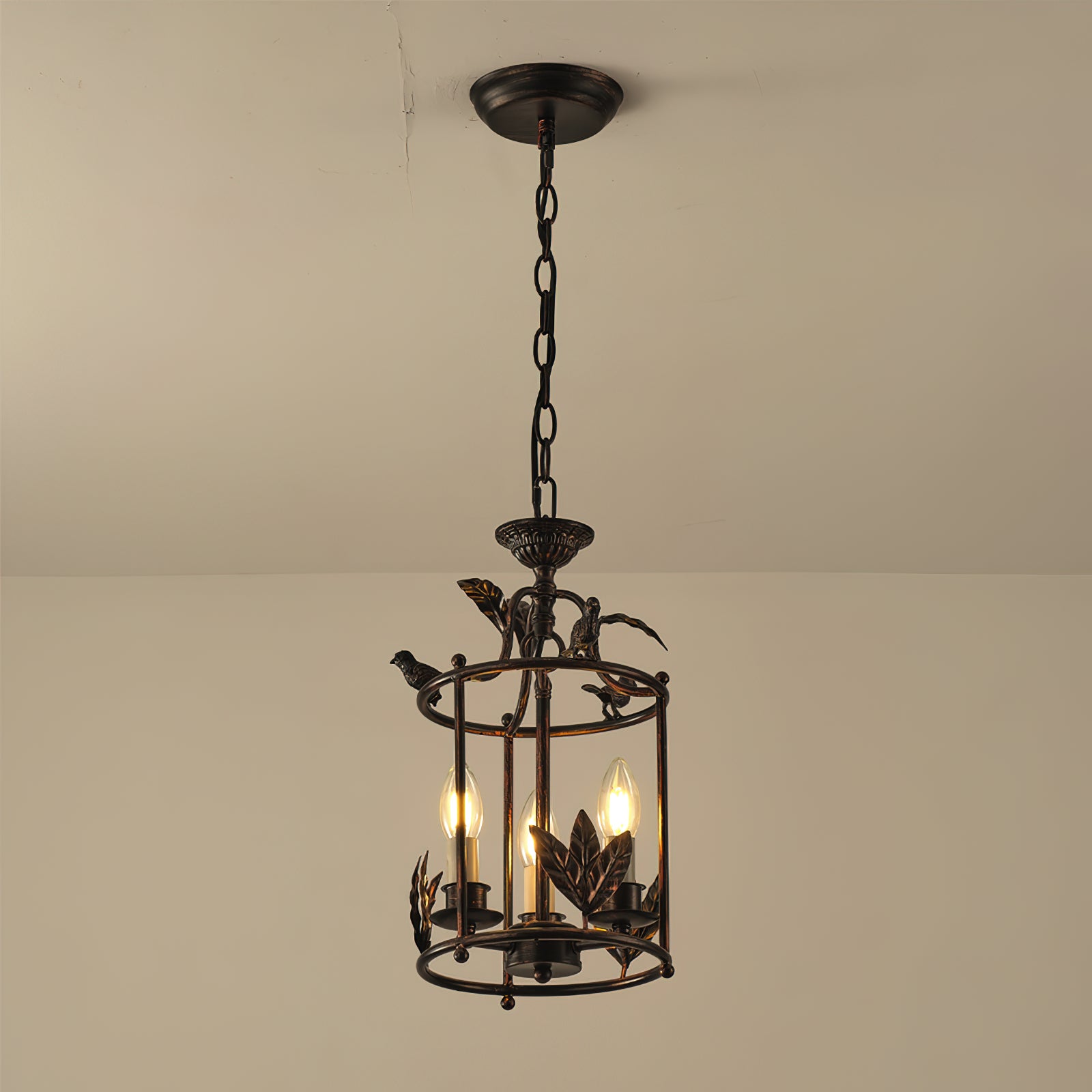 Hylite Suspension Lanterne Métal Doré Industrielle Vintage - Neutralighting