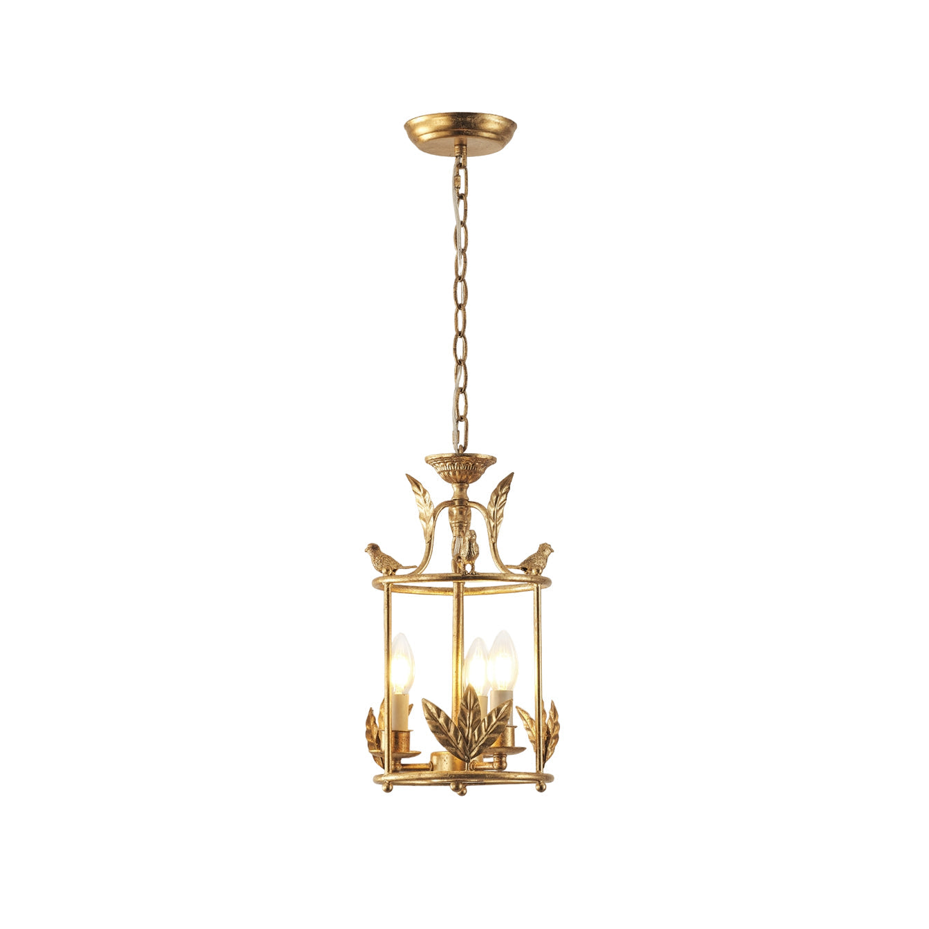 Hylite Suspension Lanterne Métal Doré Industrielle Vintage - Neutralighting
