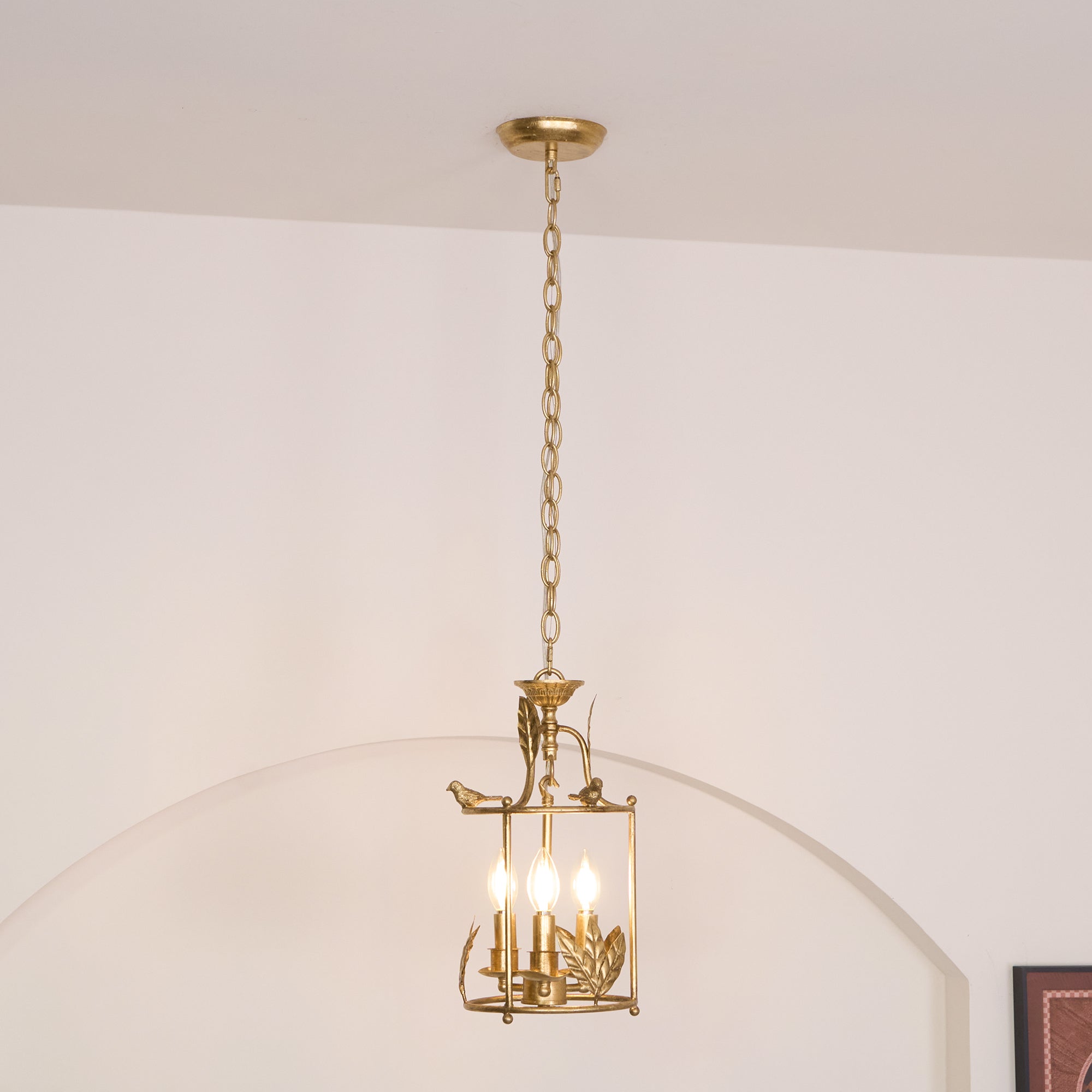 Hylite Suspension Lanterne Métal Doré Industrielle Vintage - Neutralighting