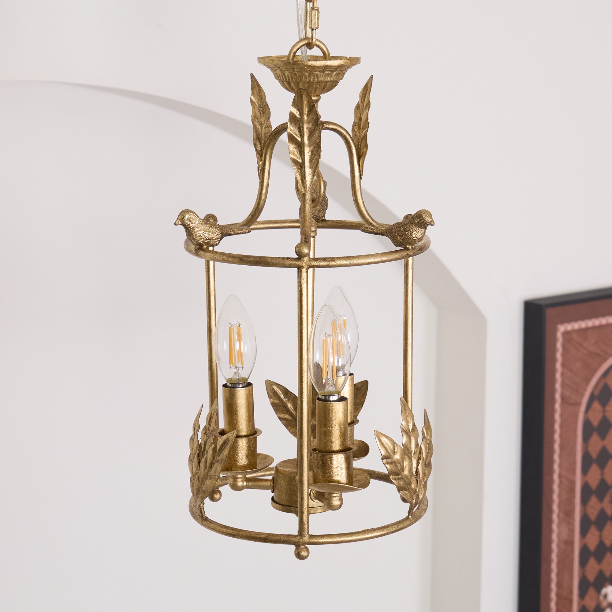 Hylite Suspension Lanterne Métal Doré Industrielle Vintage - Neutralighting