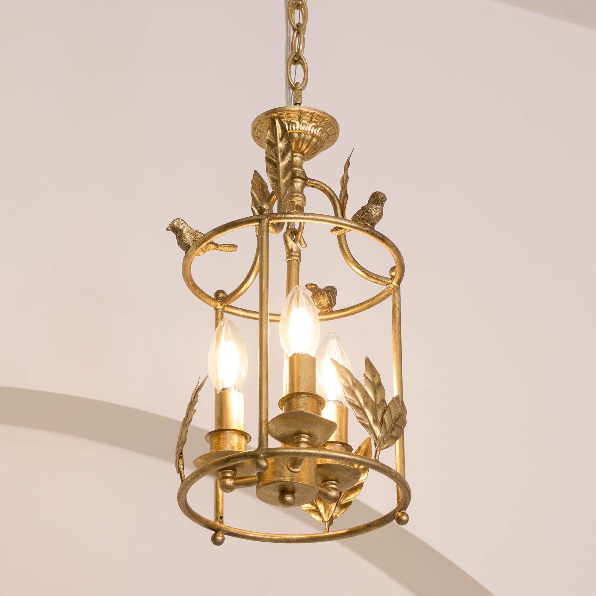 Hylite Suspension Lanterne Métal Doré Industrielle Vintage - Neutralighting