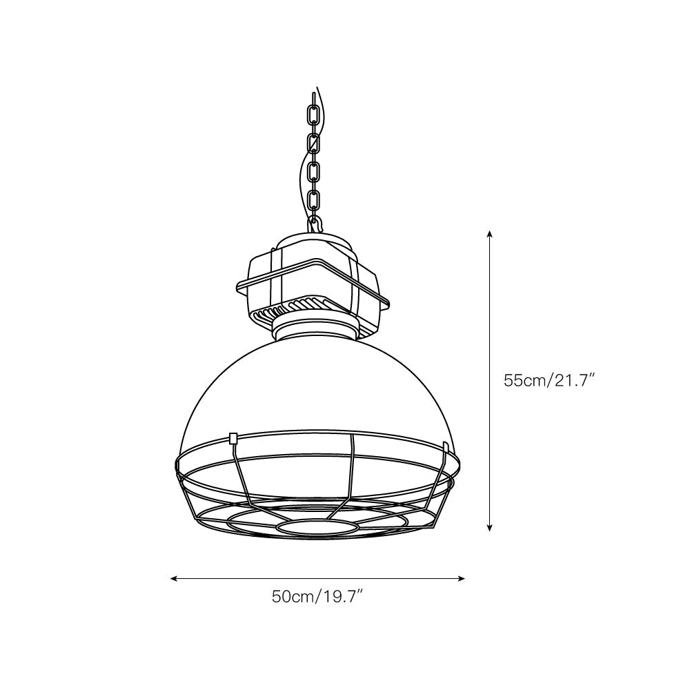 Astra Vintage Industrial Brilliant Metal Pendant Light - Lamp Copper
