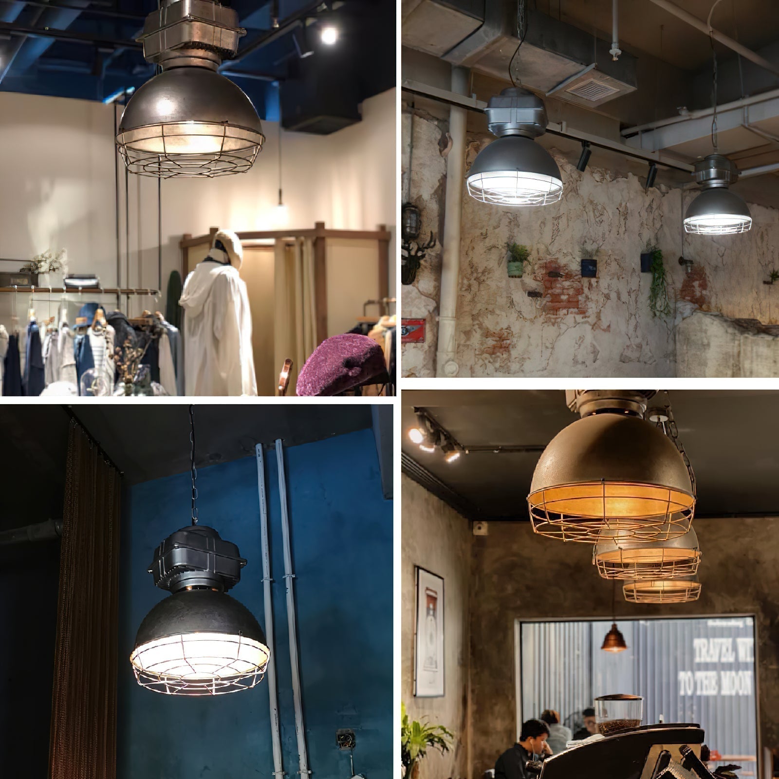 Astra Vintage Industrial Brilliant Metal Pendant Light - Lamp Copper