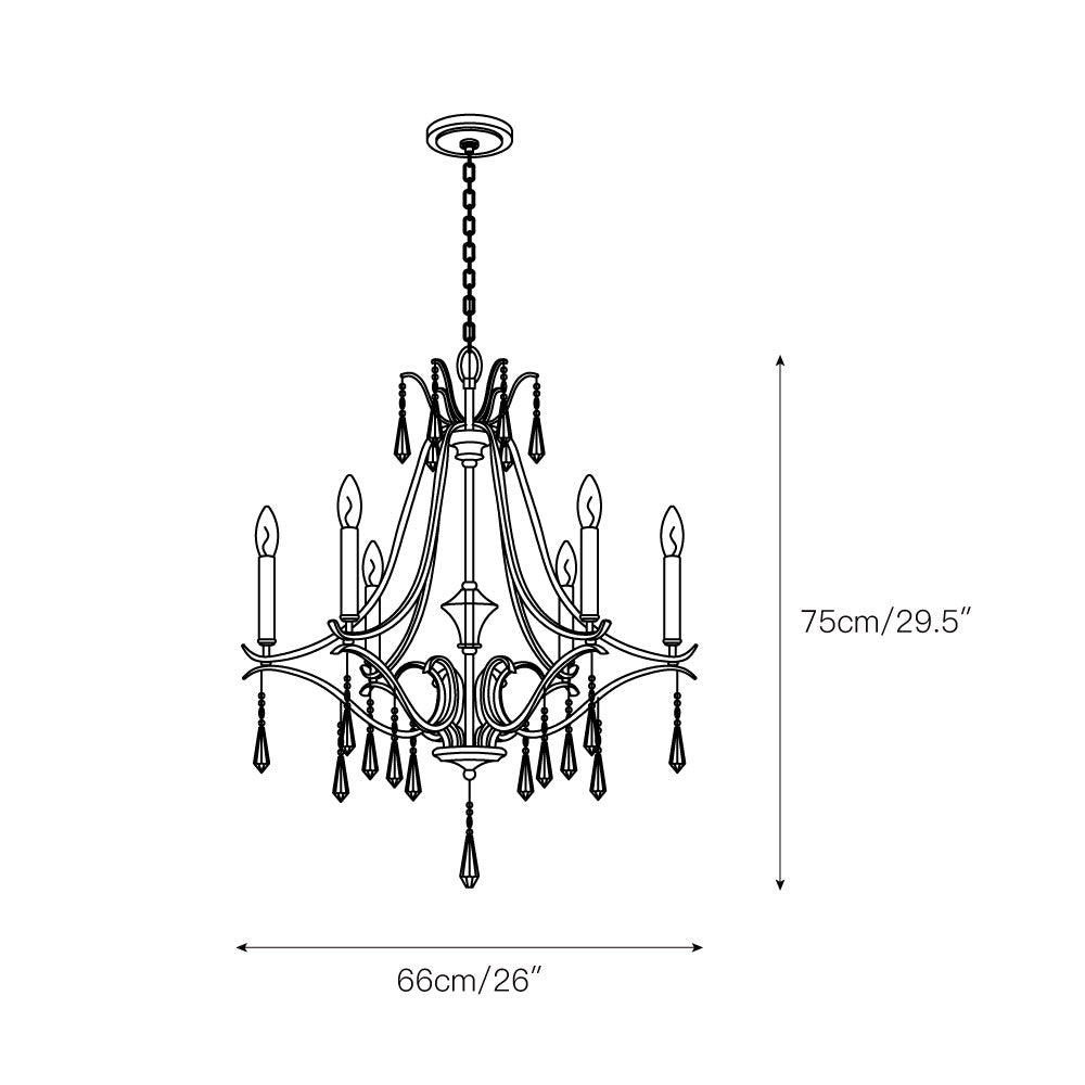 Lyra Postmodern Luxury Copper Crystal Chandelier - Lamp Copper