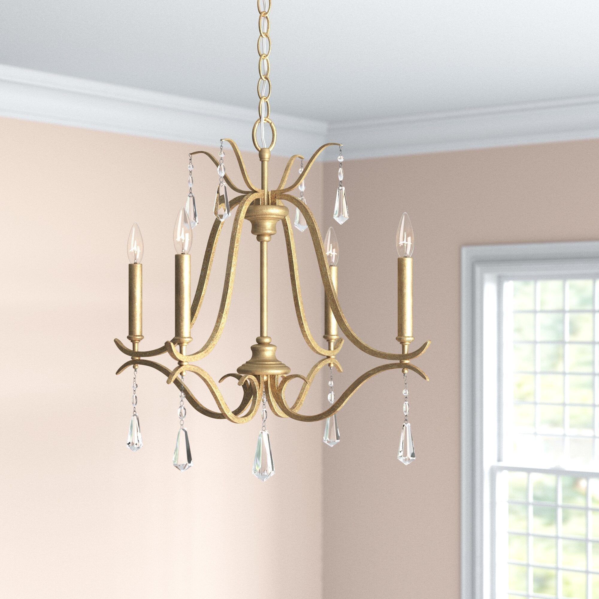 Lyra Postmodern Luxury Copper Crystal Chandelier - Lamp Copper