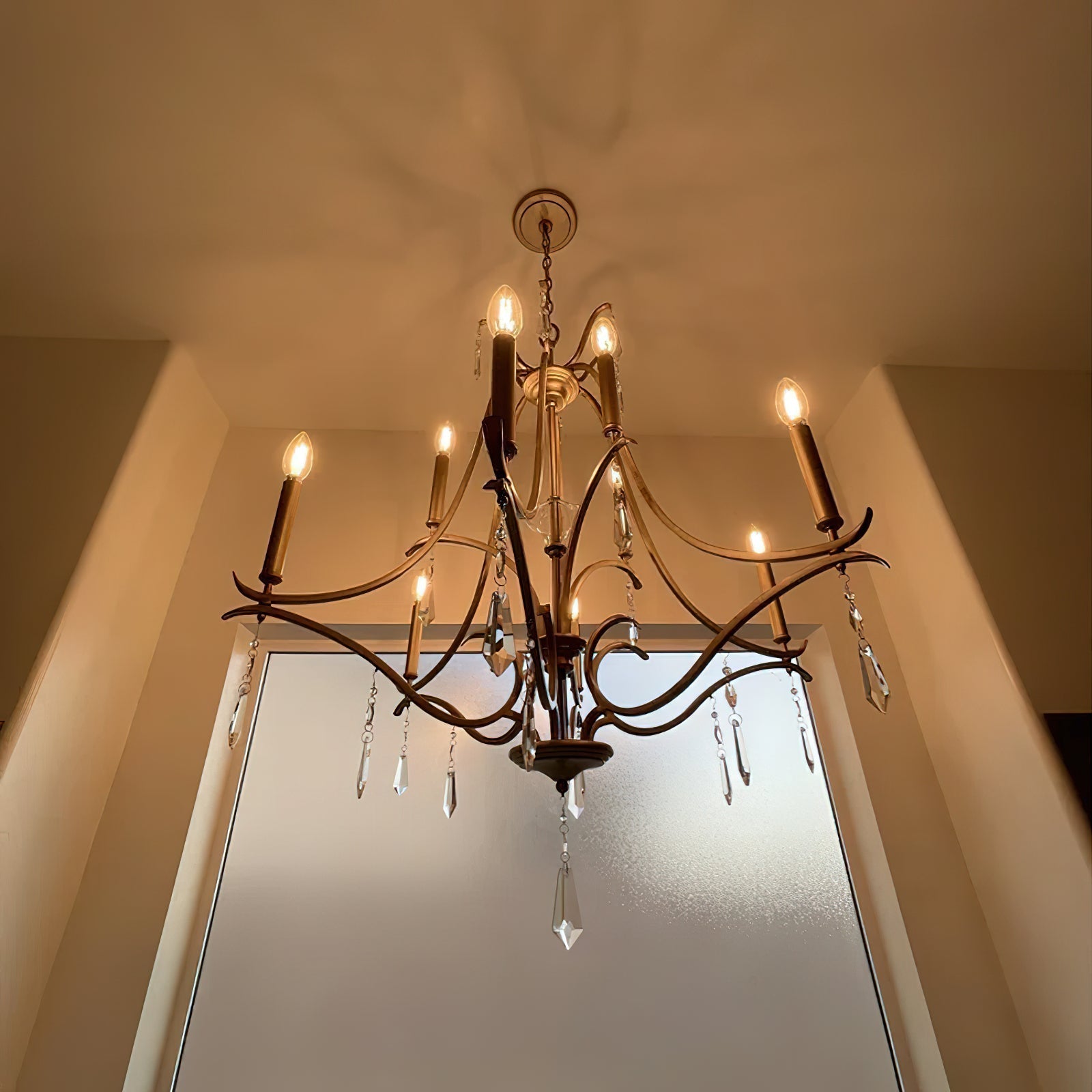 Lyra Postmodern Luxury Copper Crystal Chandelier - Lamp Copper