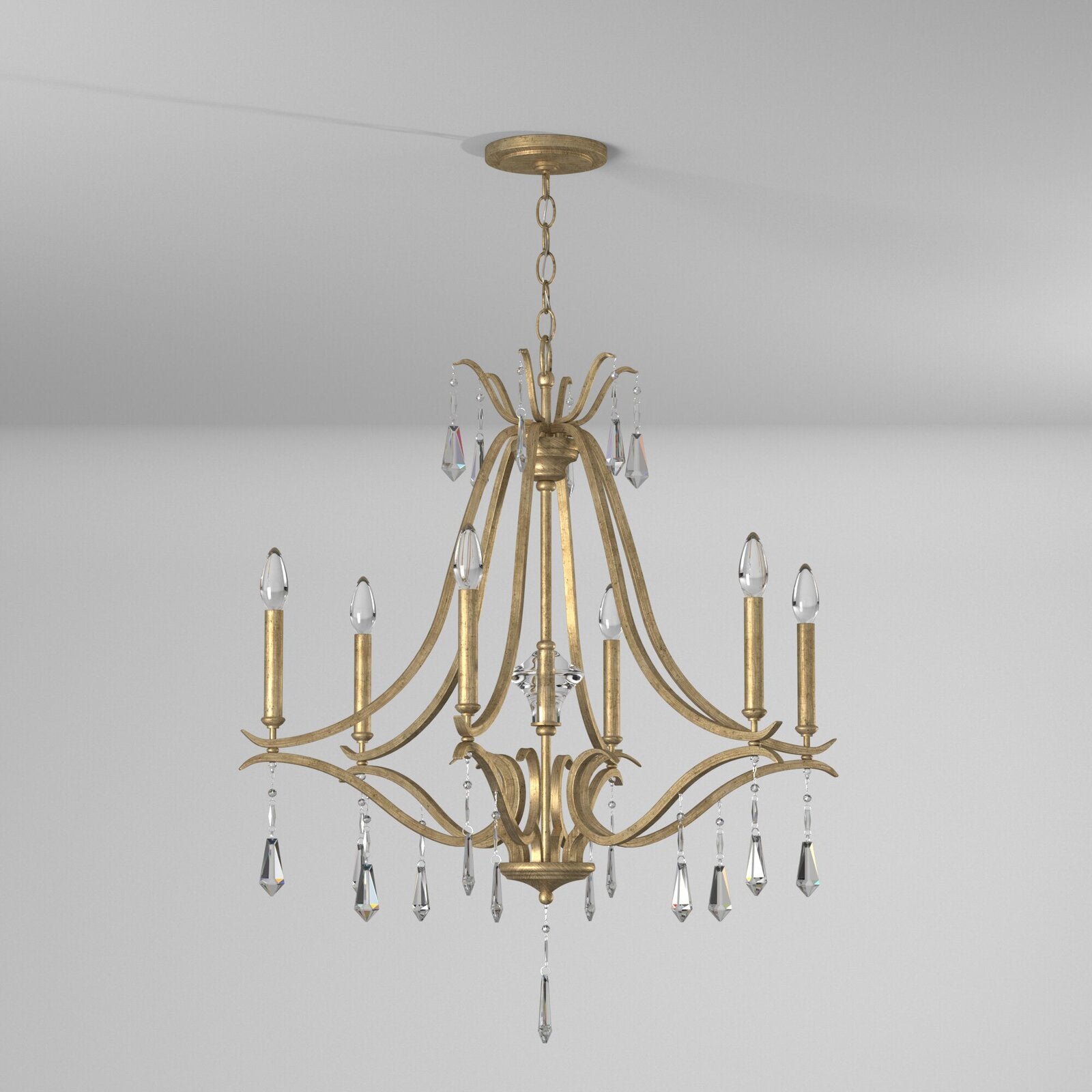 Lyra Postmodern Luxury Copper Crystal Chandelier - Lamp Copper