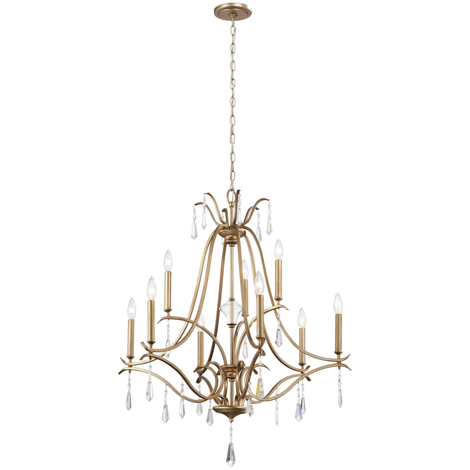 Lyra Postmodern Luxury Copper Crystal Chandelier - Lamp Copper