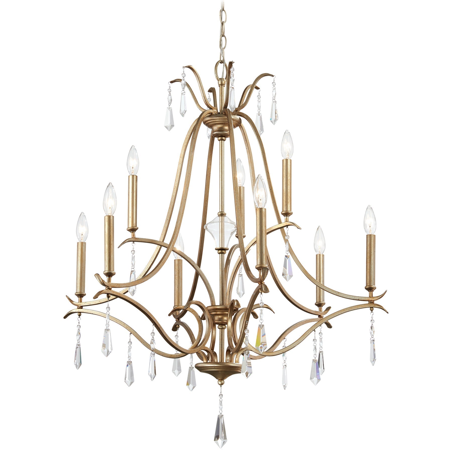 Lyra Postmodern Luxury Copper Crystal Chandelier - Lamp Copper