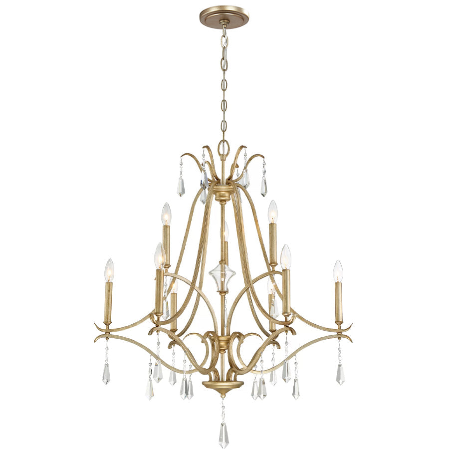 Lyra Postmodern Luxury Copper Crystal Chandelier - Lamp Copper