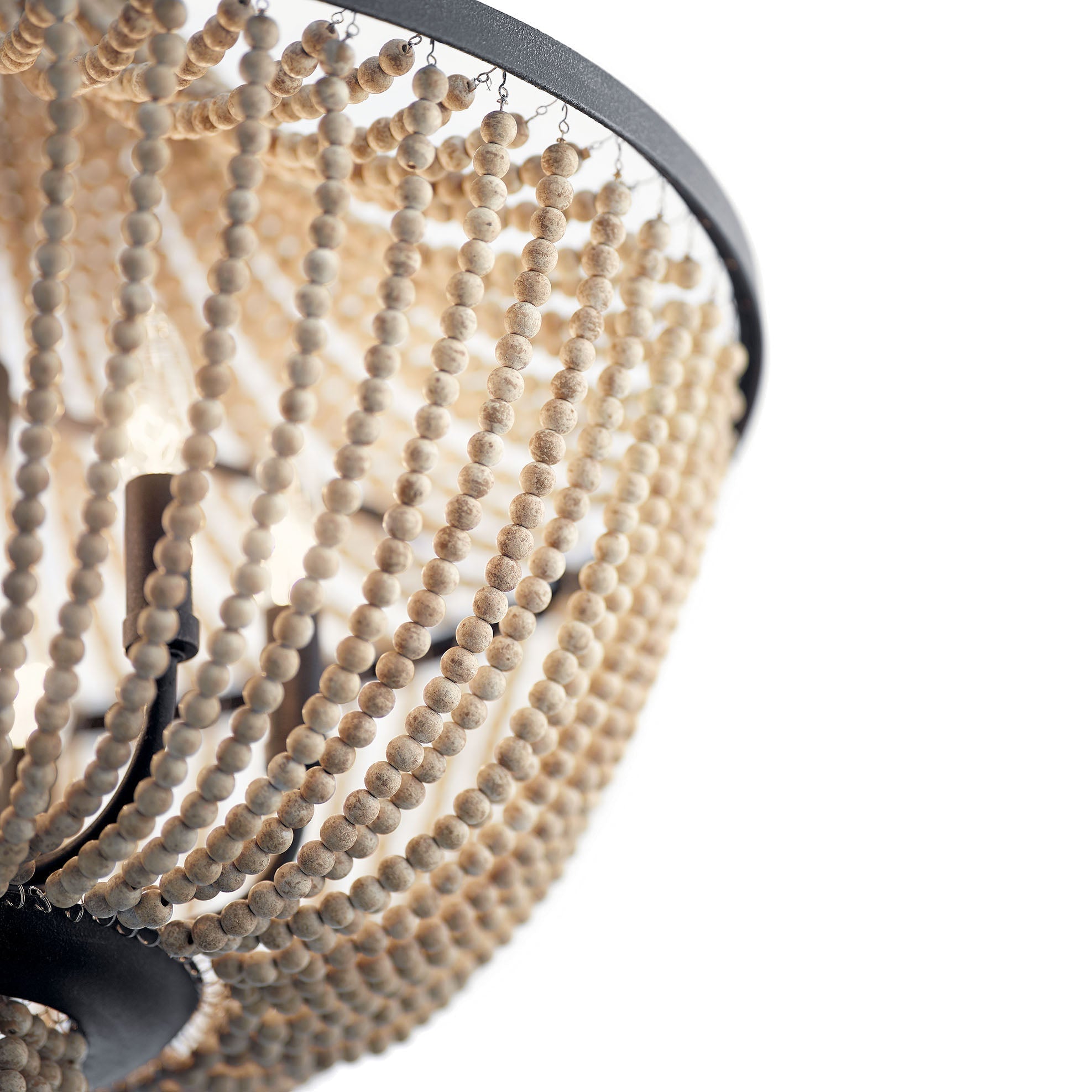 Vela Premium Elegance Wooden Metal Chandelier - Lamp Copper
