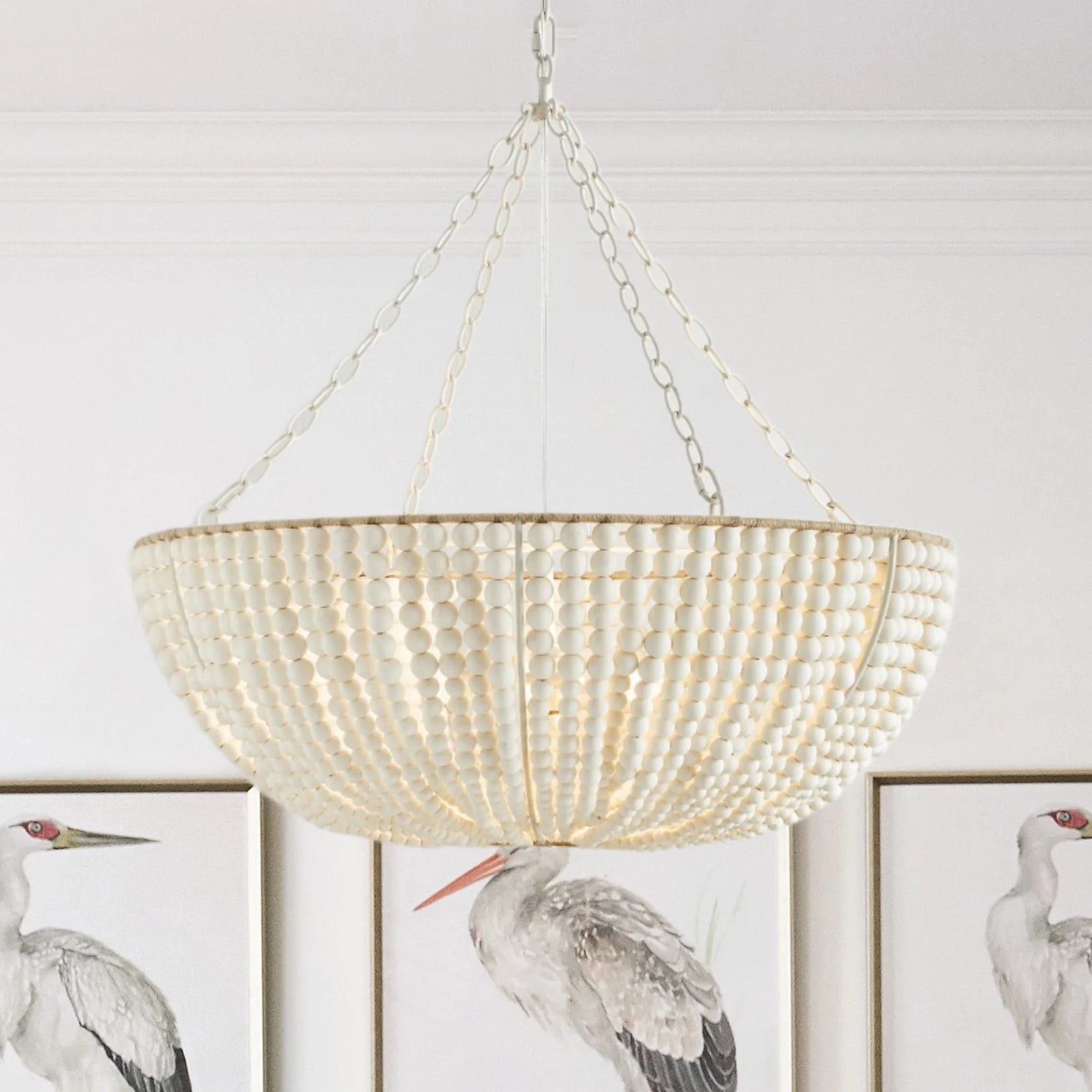 Colora Postmodern Luxury Beaded Wood Chandelier - Lamp Copper