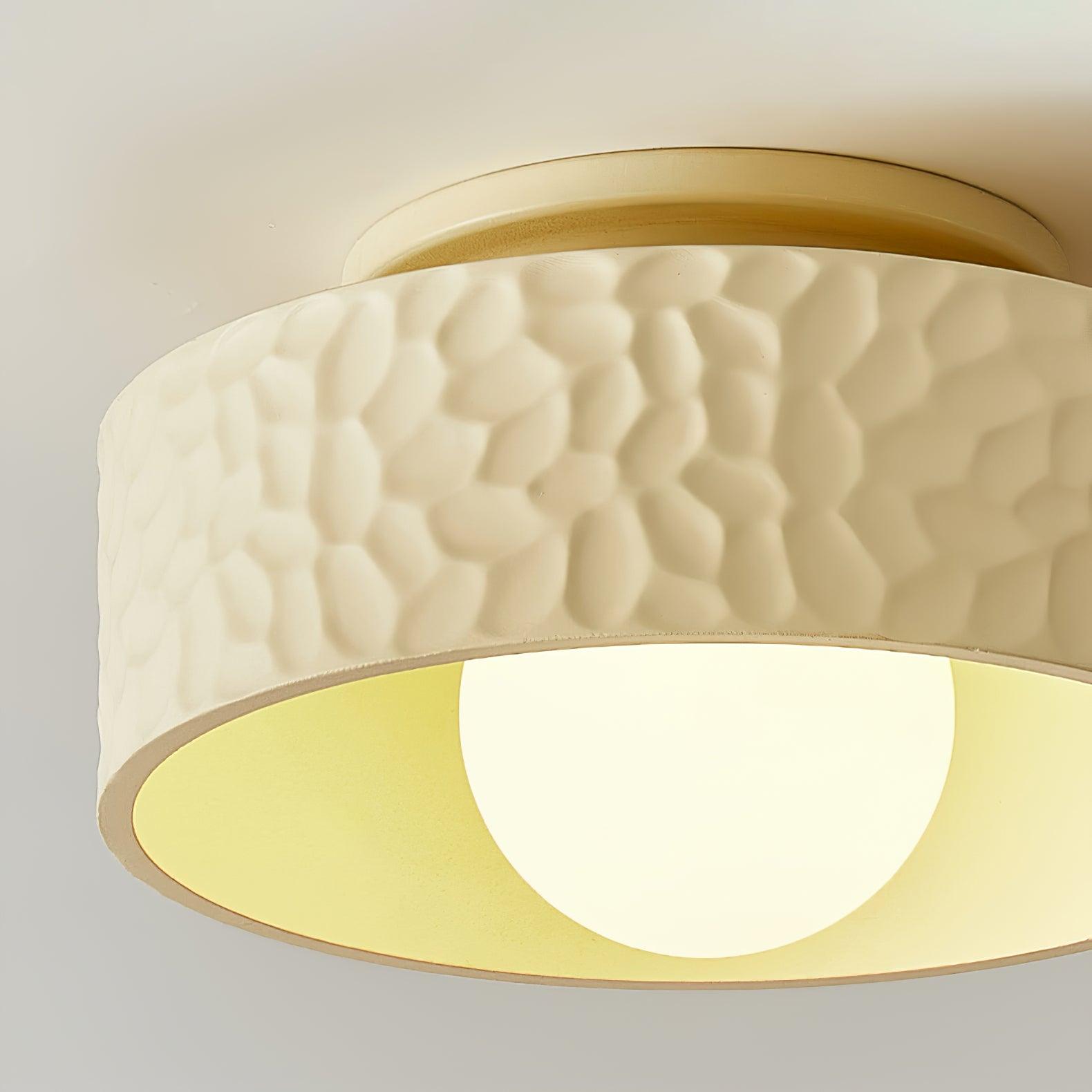 Brito Plafonnier Texturé Ronde Abat-jour Wabi Sabi - Neutralighting