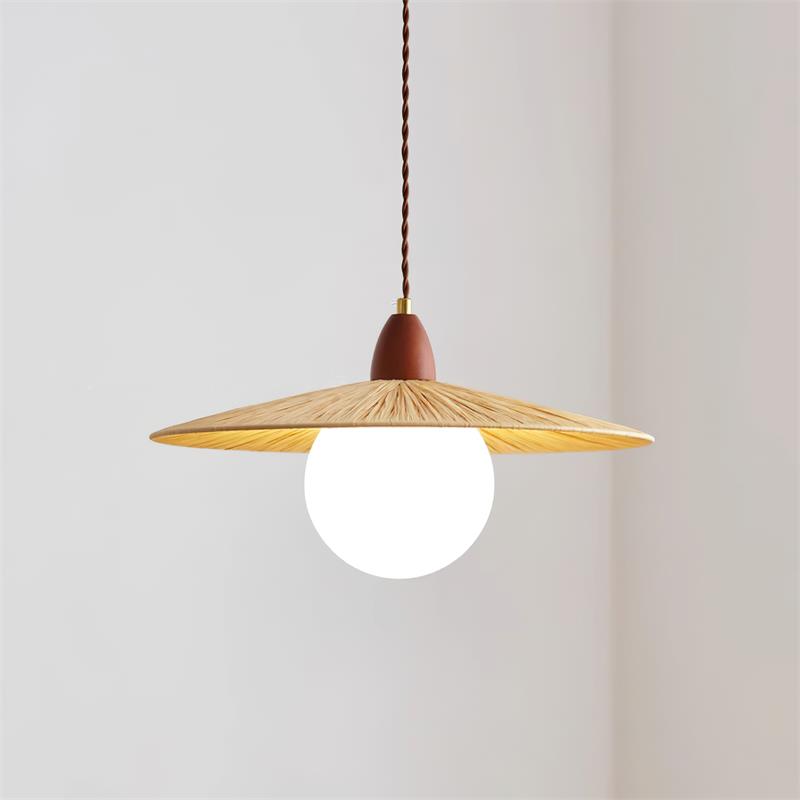 Briuna Suspension Rafia Organique Minimaliste - Neutralighting