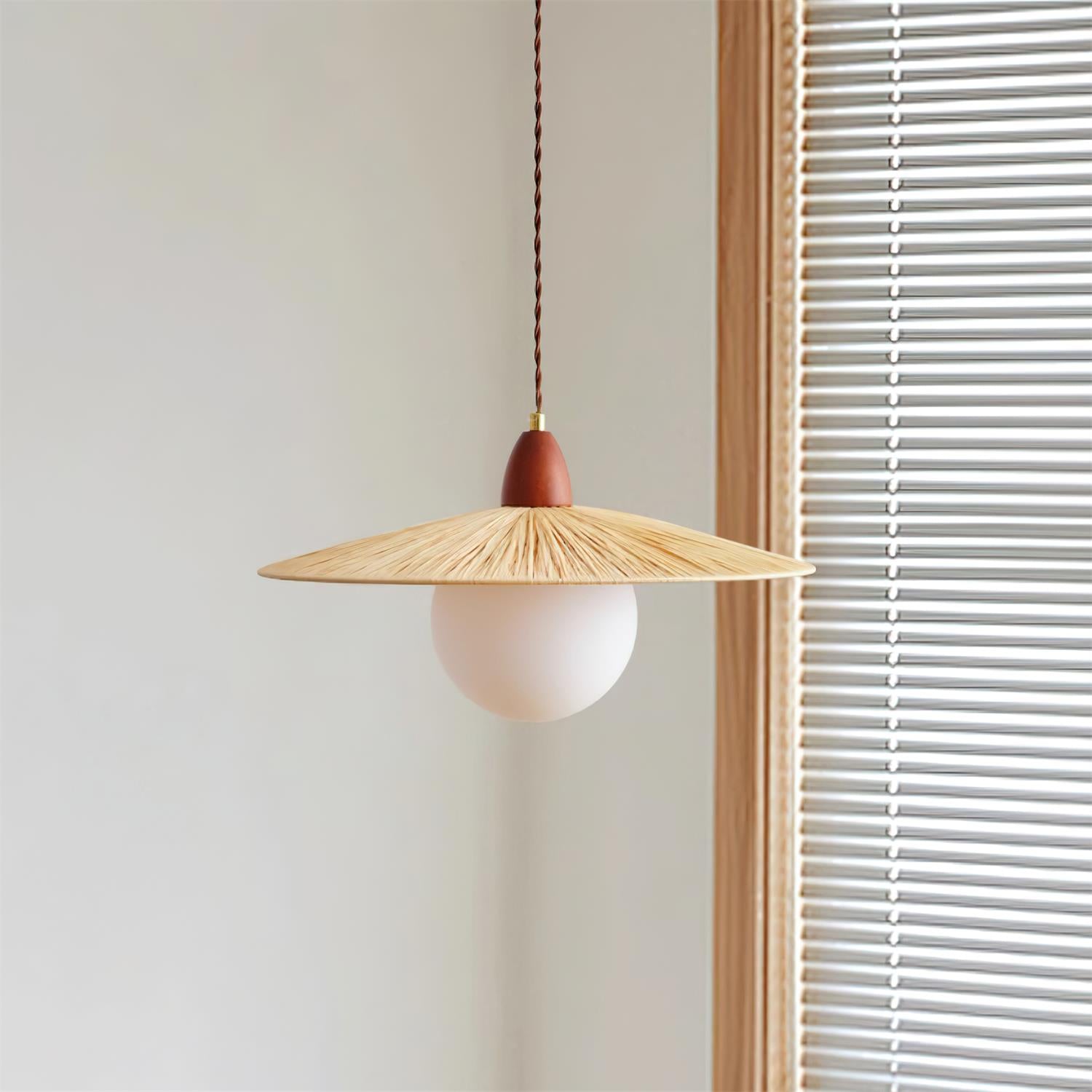 Briuna Suspension Rafia Organique Minimaliste - Neutralighting