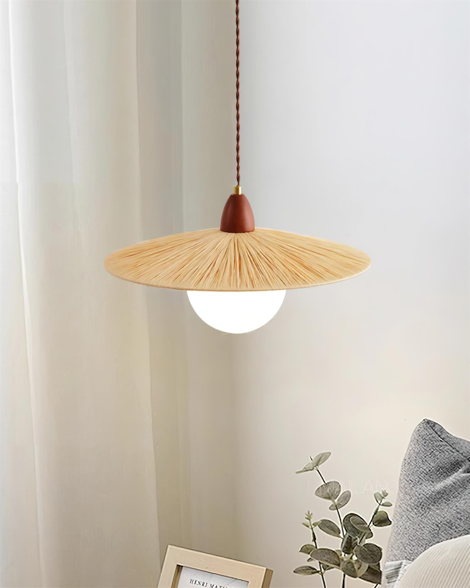 Briuna Suspension Rafia Organique Minimaliste - Neutralighting