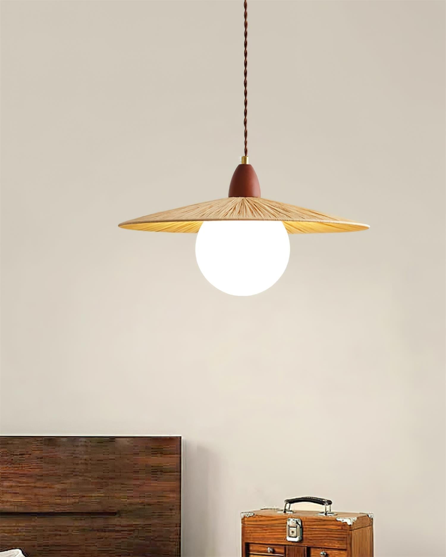 Briuna Suspension Rafia Organique Minimaliste - Neutralighting
