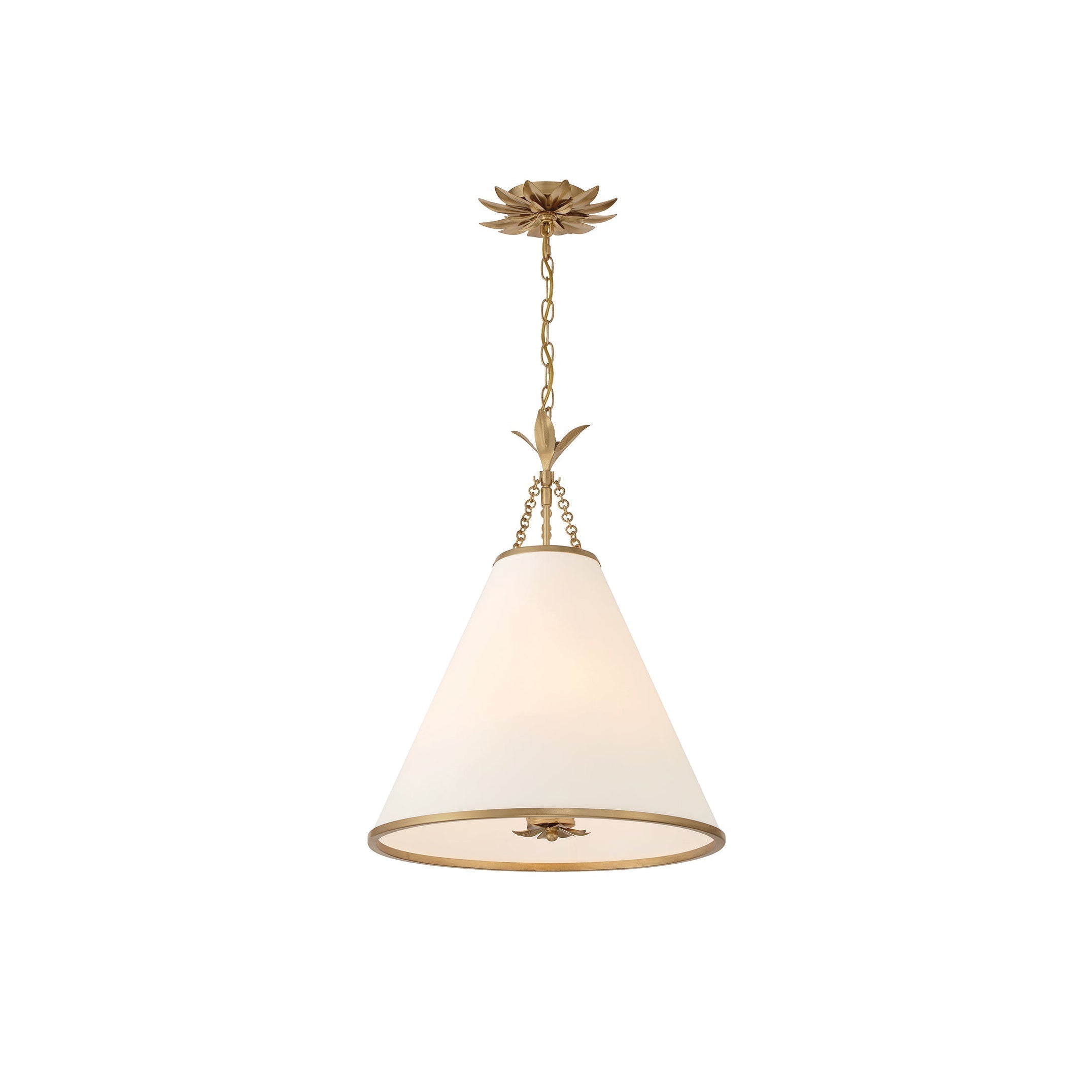 Aeon Modern Minimalist Brass Metal Fabric Pendant Lamp - Lamp Copper