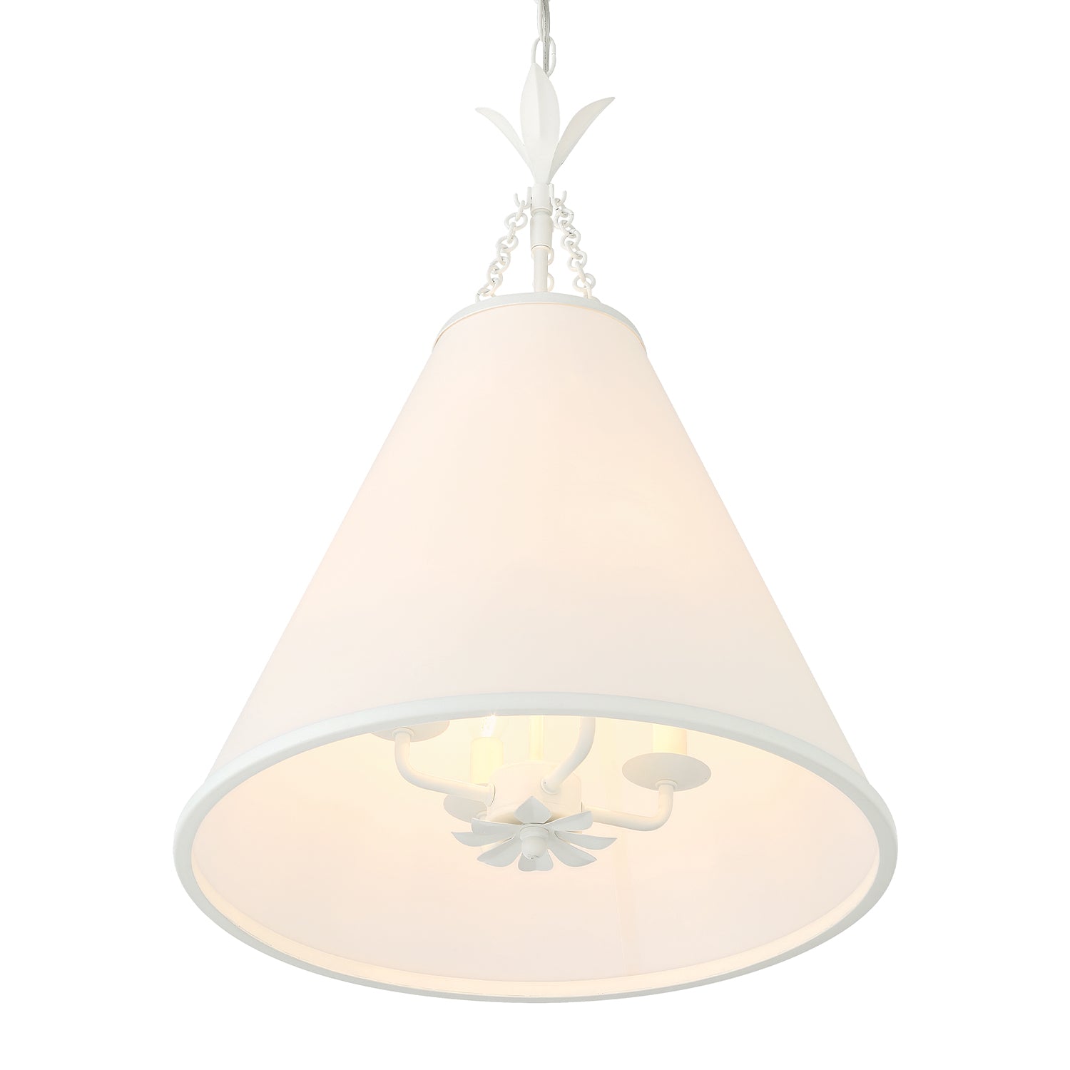 Aeon Modern Minimalist Brass Metal Fabric Pendant Lamp - Lamp Copper
