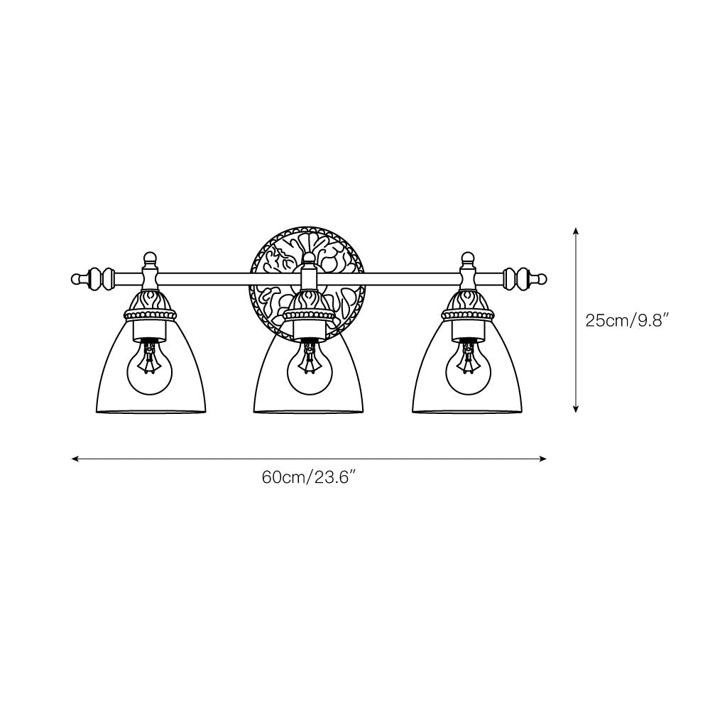 Orion Applique Murale Métal Verre Industrielle Vintage - Neutralighting