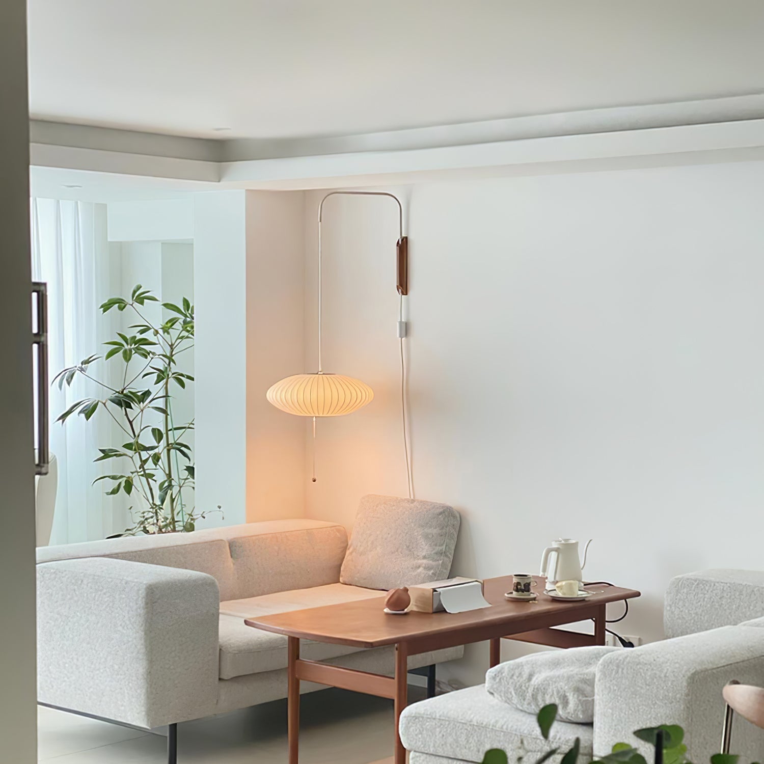 Lustra Wall Sconce Walnut Ball - Neutralighting