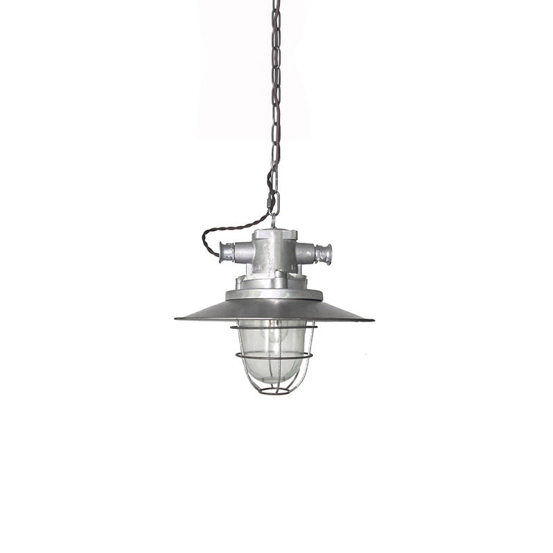 Celest Vintage Industrial Cage Metal Glass Pendant Light - Lamp Copper