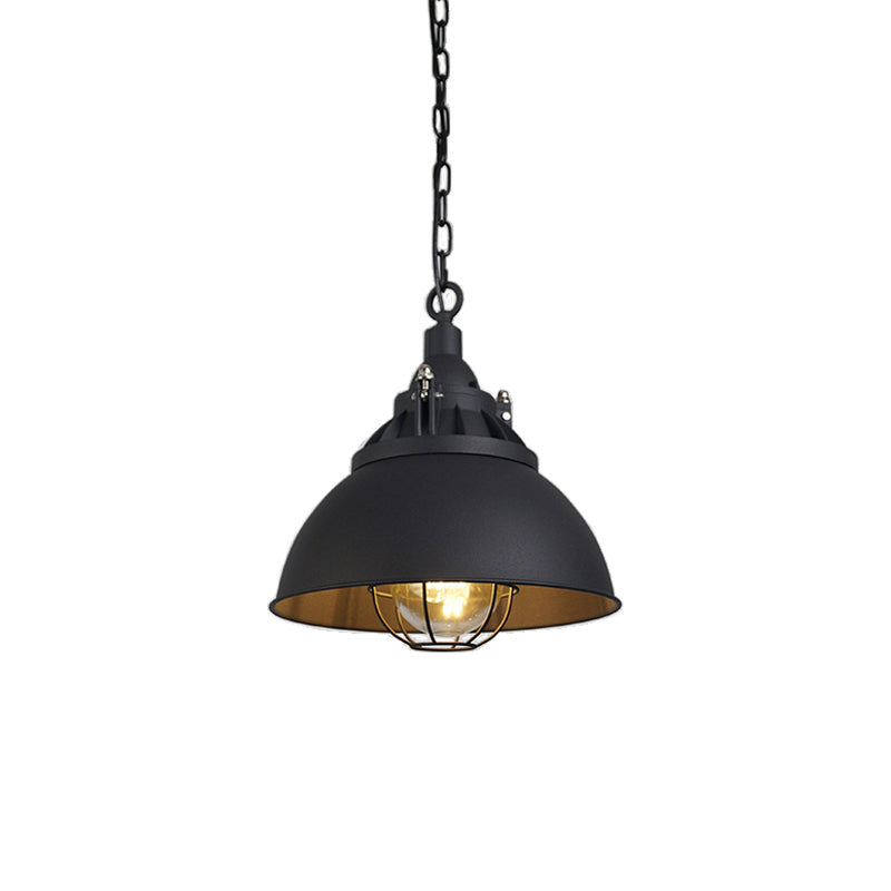 Celest Vintage Industrial Cage Metal Glass Pendant Light - Lamp Copper