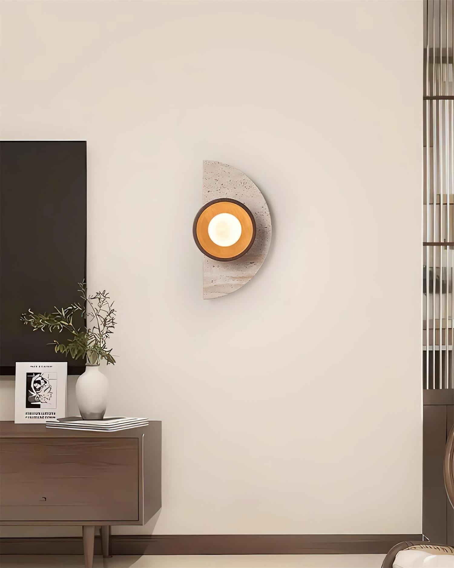 Solaro Applique Murale Moderne En Travertin - Neutralighting
