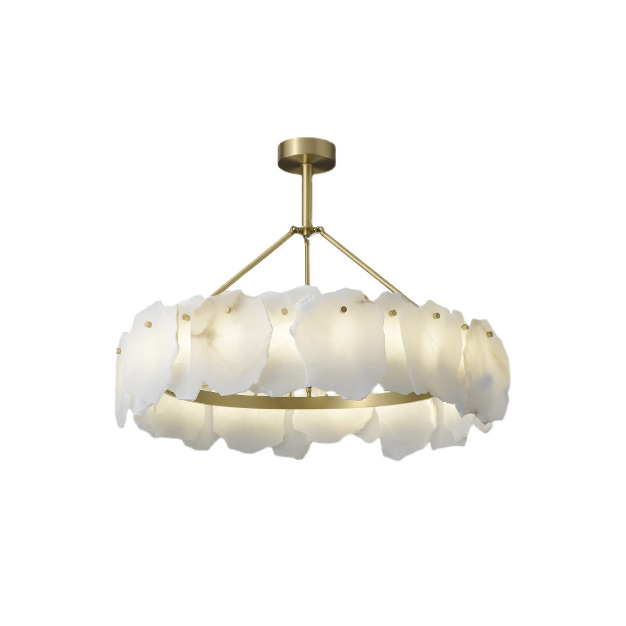 Cryon Lustre en laiton et alabastre Style luxueux postmoderne - Neutralighting