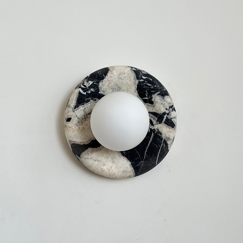 Uvinos Modern Minimalist Black Marble Sconce Wall Lamp - Lamp Copper