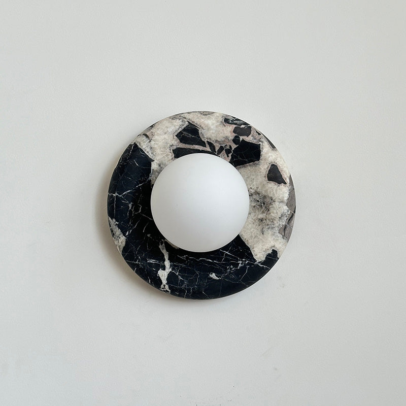 Uvinos Modern Minimalist Black Marble Sconce Wall Lamp - Lamp Copper