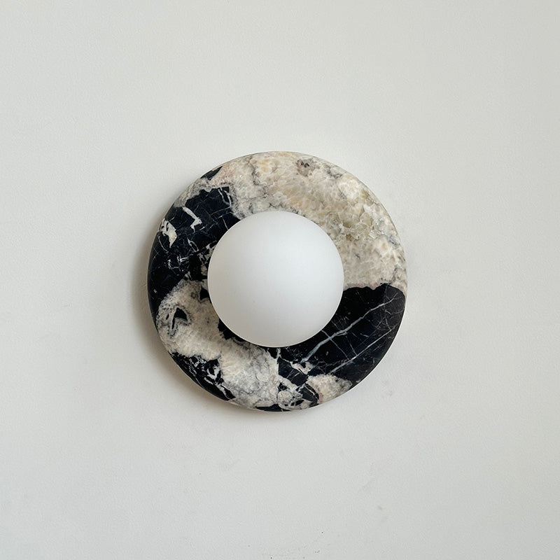 Uvinos Modern Minimalist Black Marble Sconce Wall Lamp - Lamp Copper