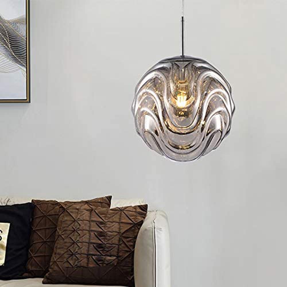 Valentina Moderne Sphère Suspension Verre Or/Noir Salle à manger - Neutralighting
