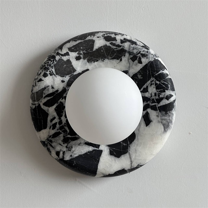 Uvinos Modern Minimalist Black Marble Sconce Wall Lamp - Lamp Copper