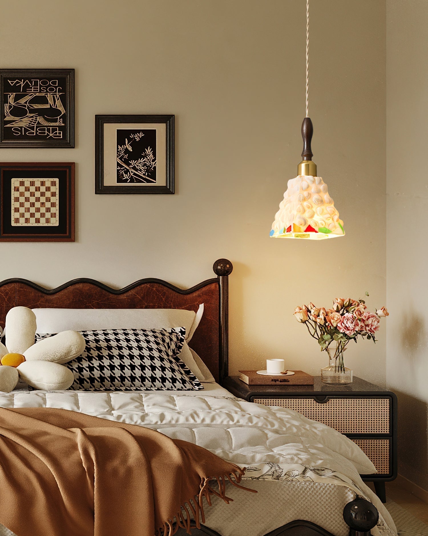Cabana Pendant Lamp Coastal Shell Motifs - Letslighting