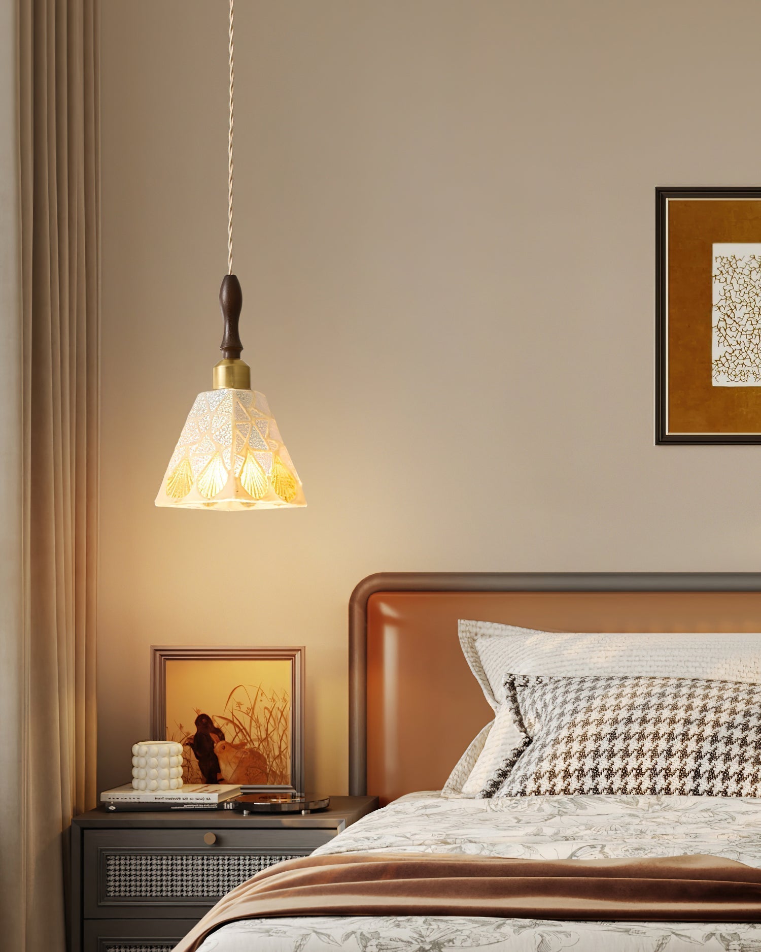 Cabana Pendant Lamp Coastal Shell Motifs - Letslighting