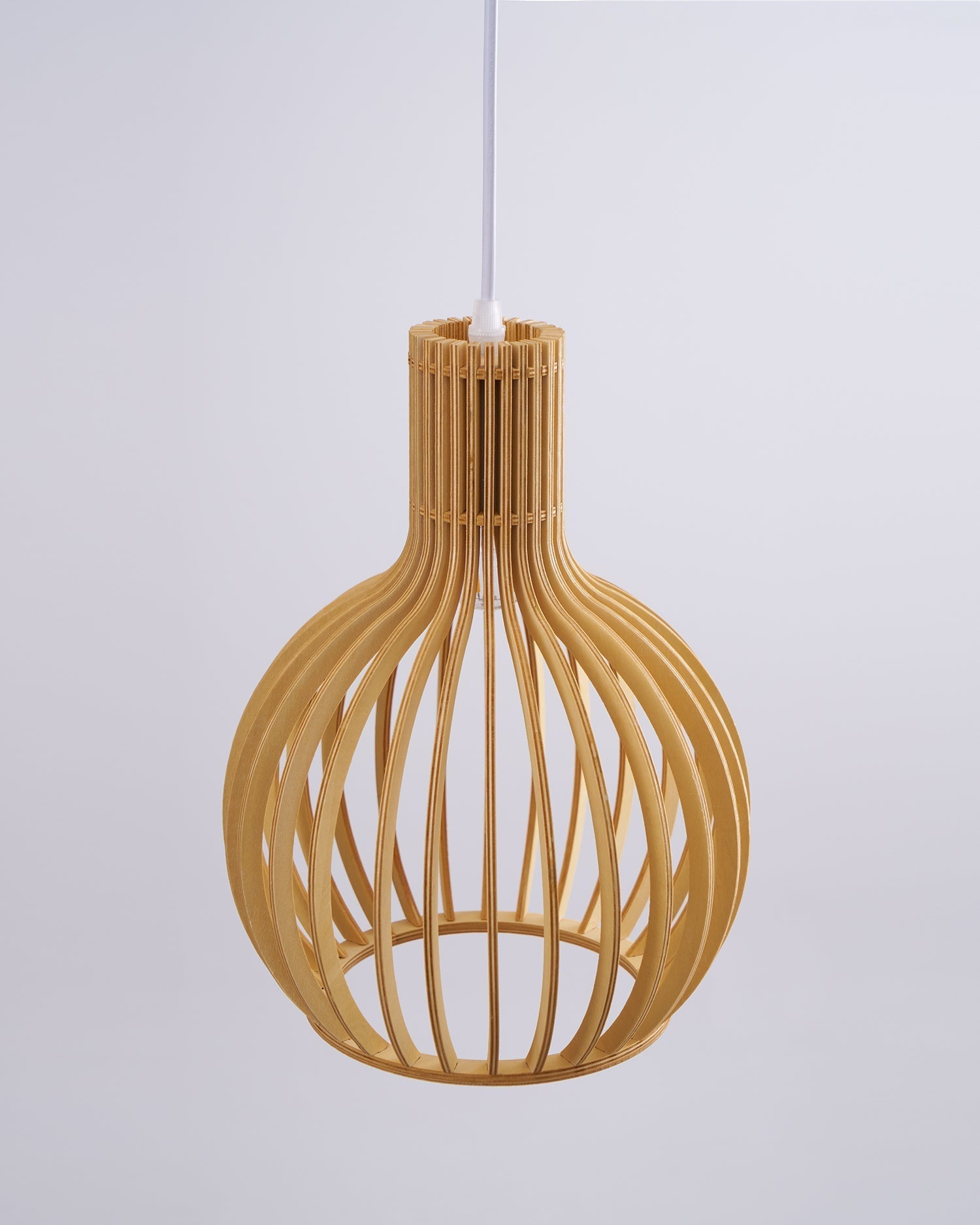 Cage Sculptural Birch Open-Frame Pendant Lamp - Letslighting