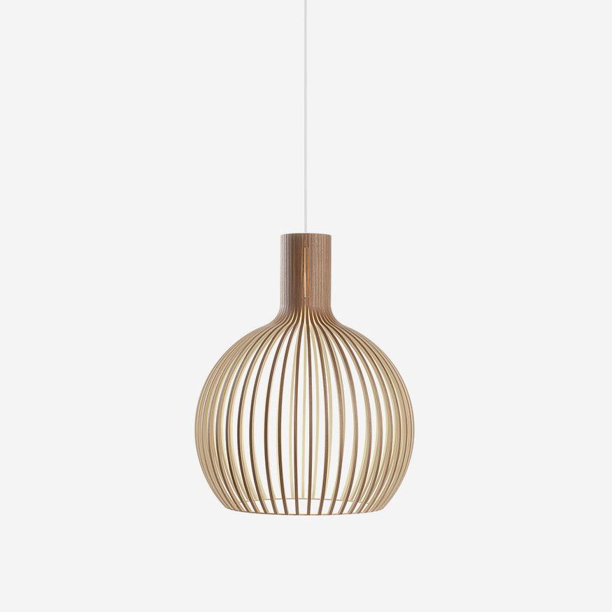 Cage Sculptural Birch Open-Frame Pendant Lamp - Letslighting
