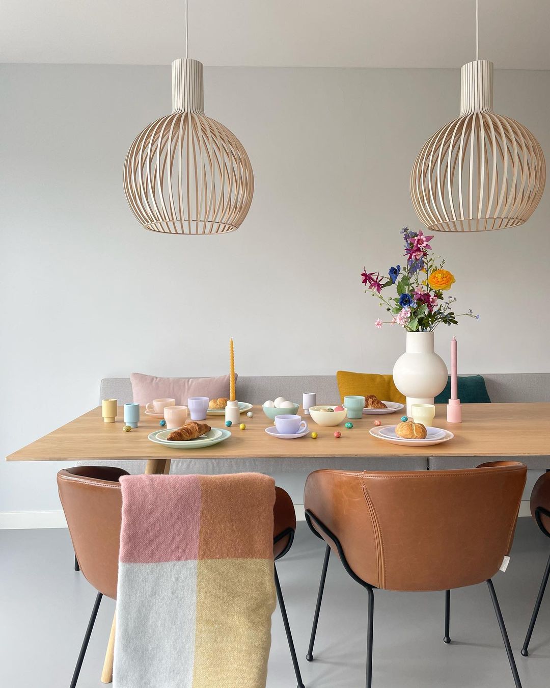 Cage Sculptural Birch Open-Frame Pendant Lamp - Letslighting