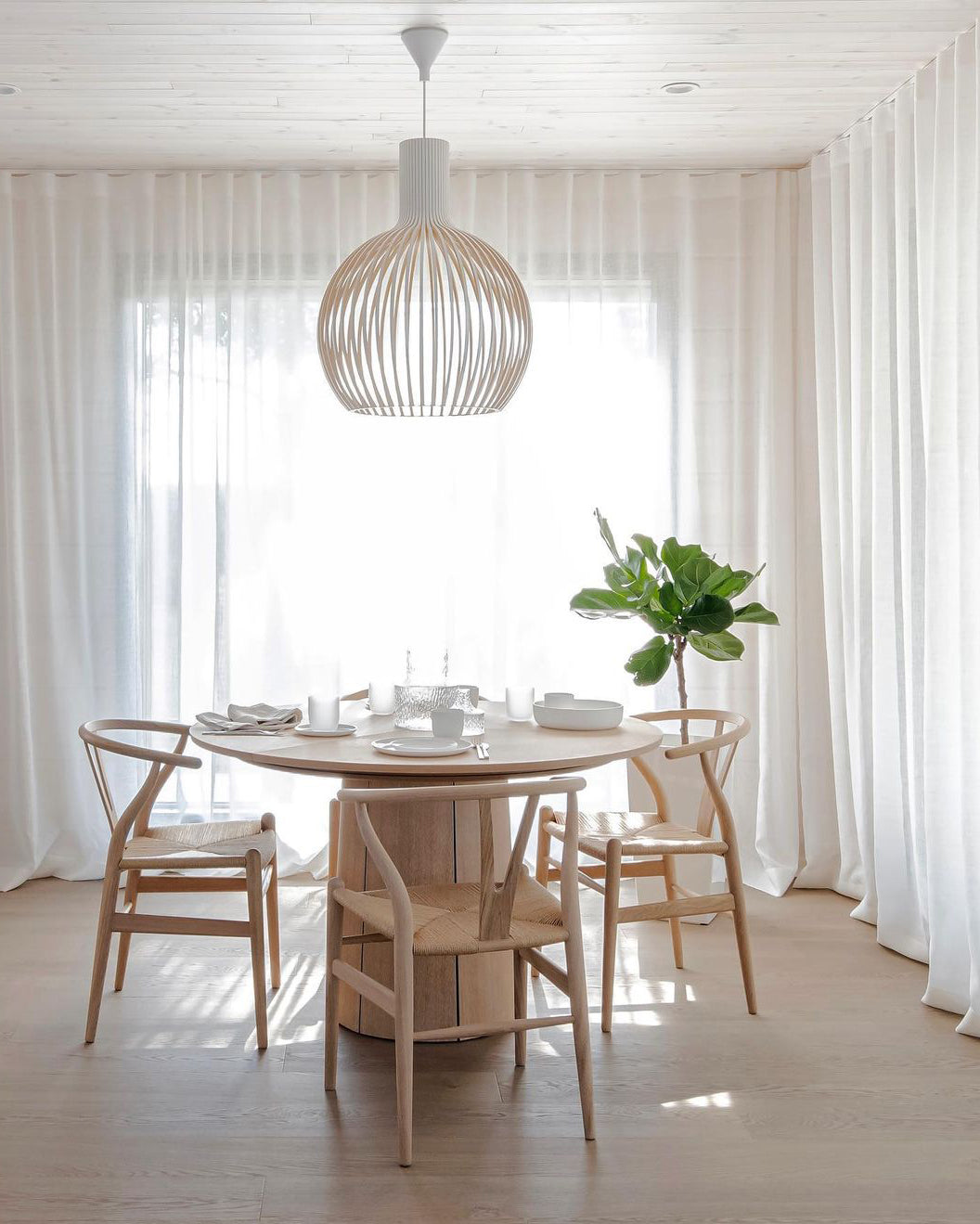 Cage Sculptural Birch Open-Frame Pendant Lamp - Letslighting