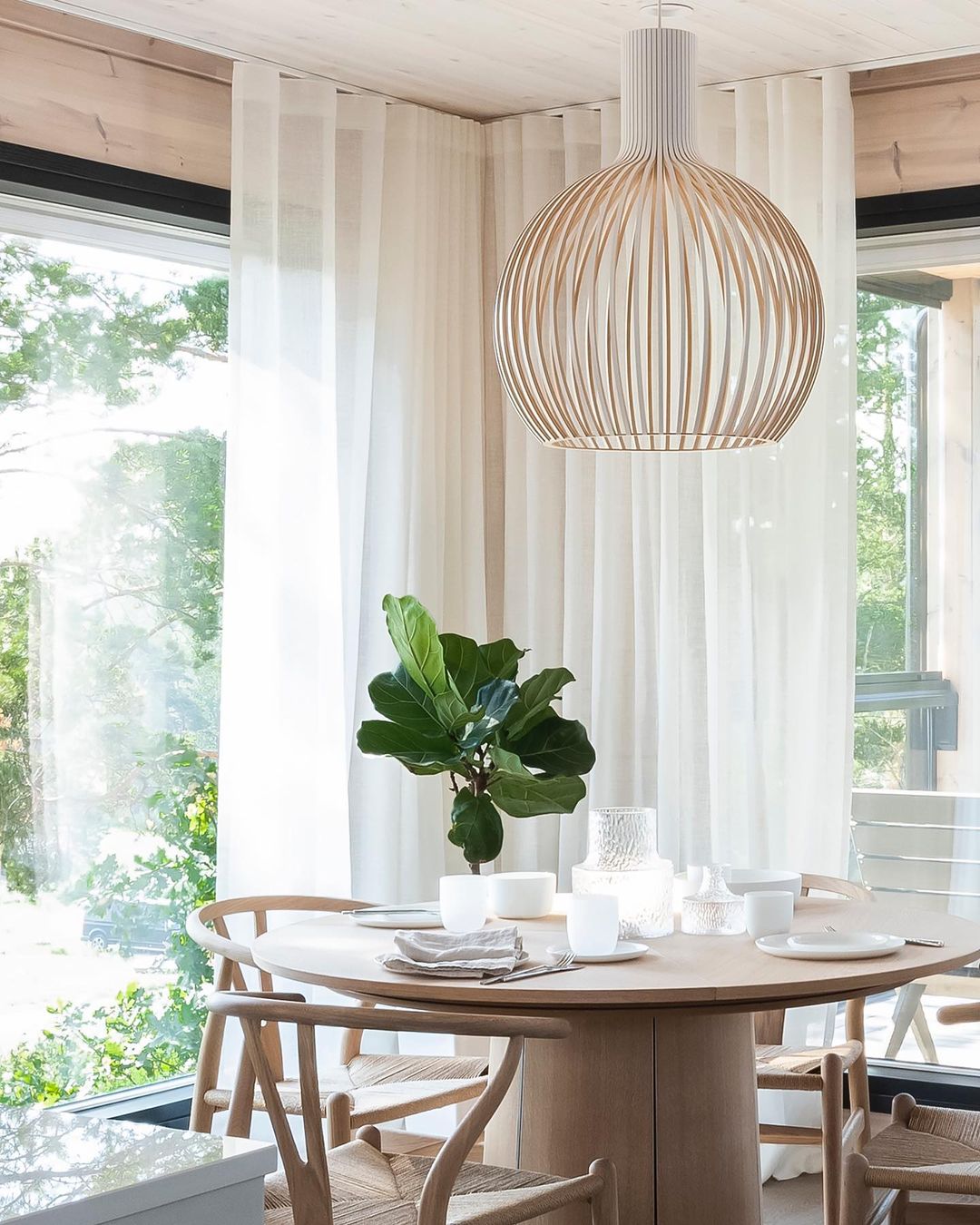 Cage Sculptural Birch Open-Frame Pendant Lamp - Letslighting