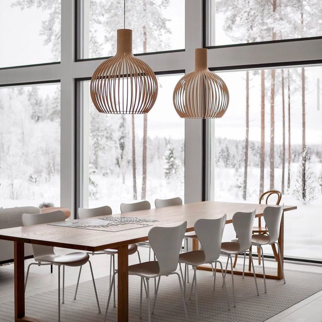 Cage Sculptural Birch Open-Frame Pendant Lamp - Letslighting