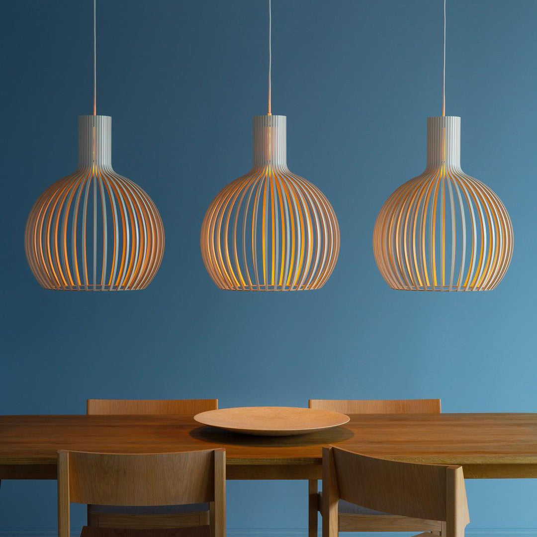Cage Sculptural Birch Open-Frame Pendant Lamp - Letslighting