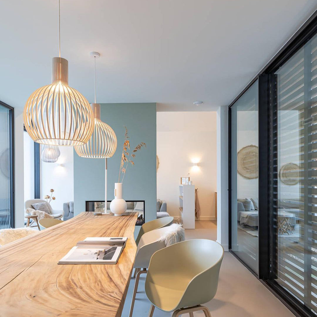 Cage Sculptural Birch Open-Frame Pendant Lamp - Letslighting