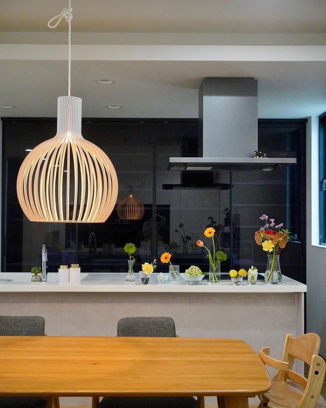 Cage Sculptural Birch Open-Frame Pendant Lamp - Letslighting