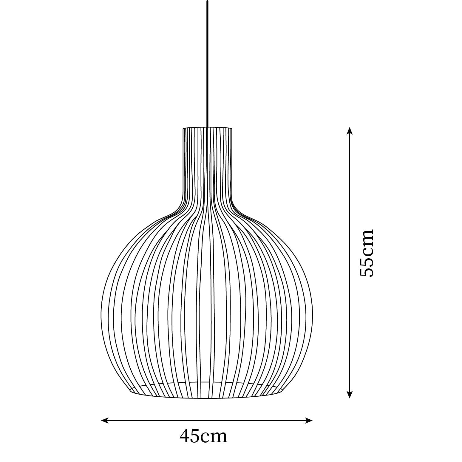 Cage Sculptural Birch Open-Frame Pendant Lamp - Letslighting