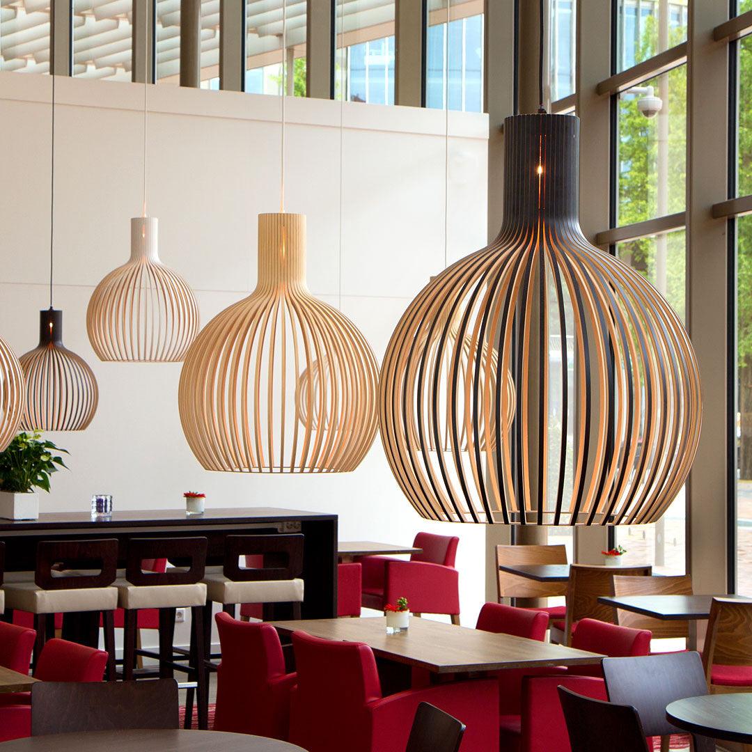 Cage Sculptural Birch Open-Frame Pendant Lamp - Letslighting