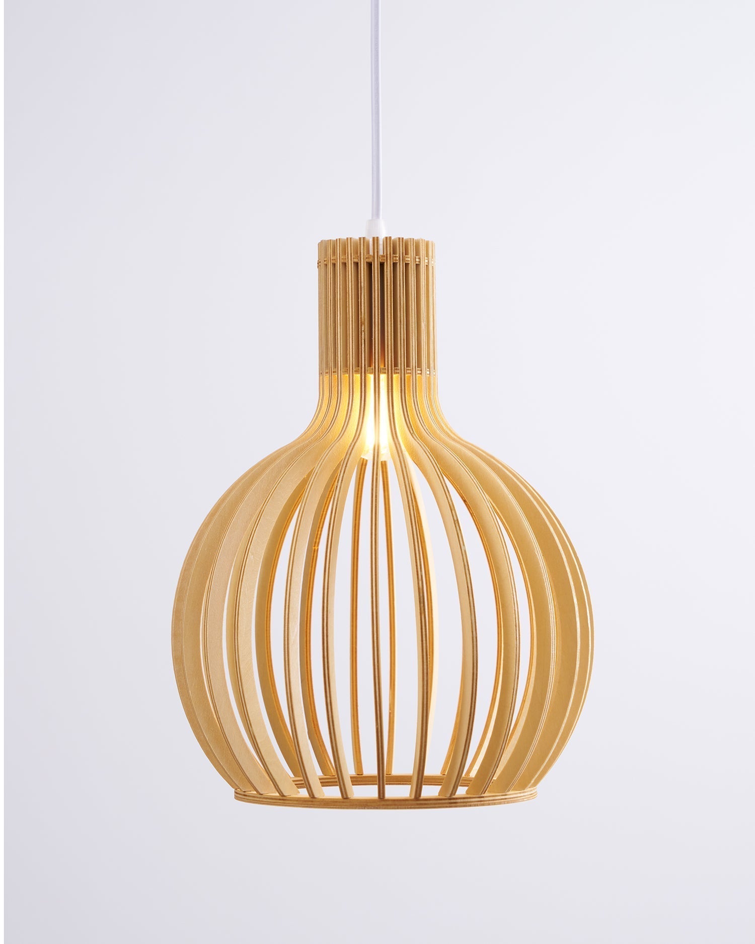 Cage Sculptural Birch Open-Frame Pendant Lamp - Letslighting